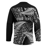 New Zealand Rugby Pacific Personalised Hockey Jersey All Black Maori Pasifika Fern Pattern - Polynesian Pride