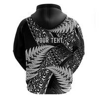 New Zealand Rugby Pacific Personalised Hoodie All Black Maori Pasifika Fern Pattern