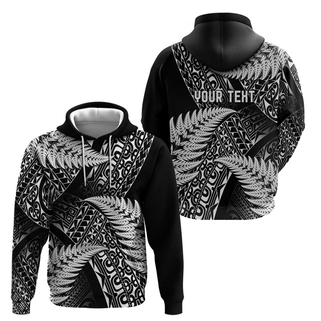 New Zealand Rugby Pacific Personalised Hoodie All Black Maori Pasifika Fern Pattern