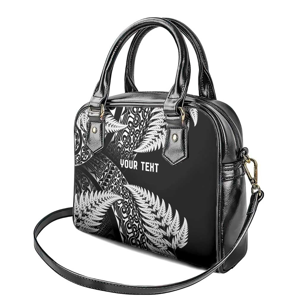 New Zealand Rugby Pacific Personalised Shoulder Handbag All Black Maori Pasifika Fern Pattern