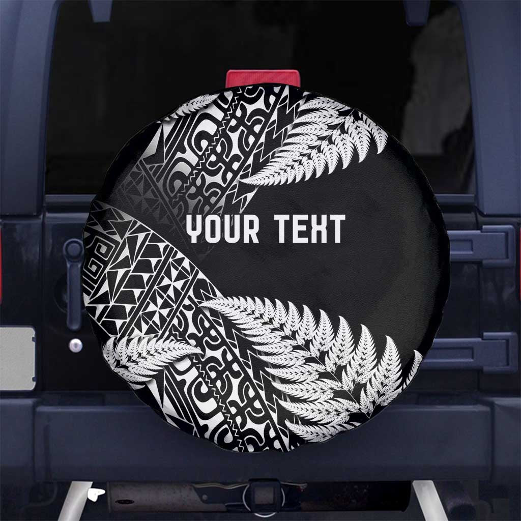 New Zealand Rugby Pacific Personalised Spare Tire Cover All Black Maori Pasifika Fern Pattern