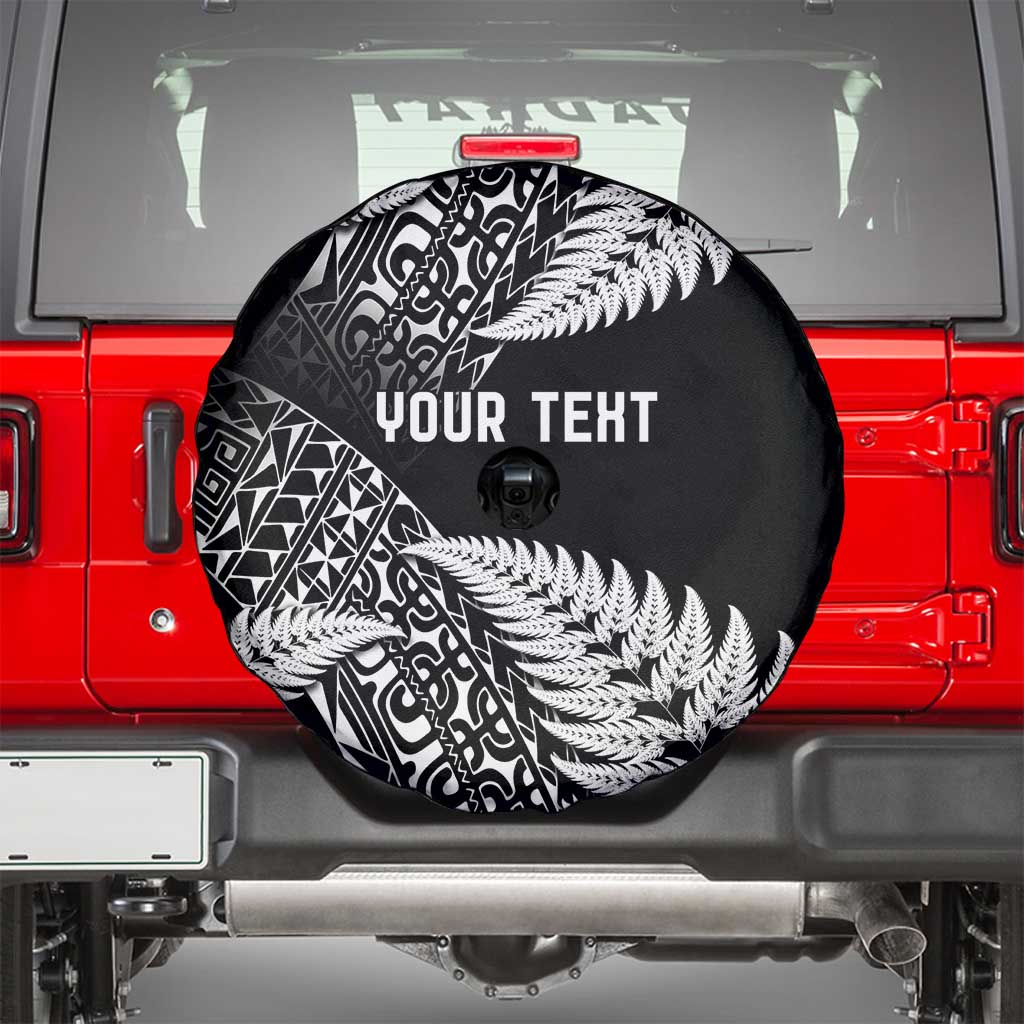 New Zealand Rugby Pacific Personalised Spare Tire Cover All Black Maori Pasifika Fern Pattern