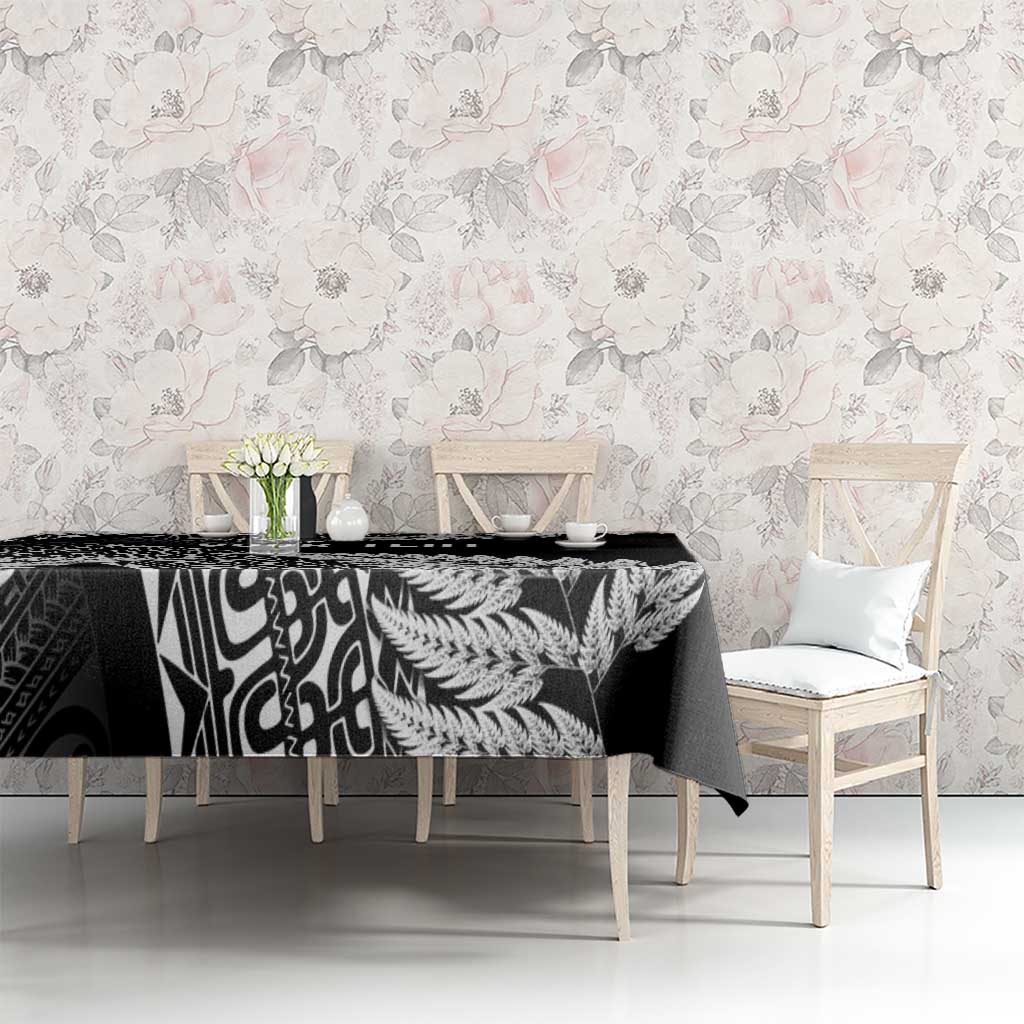 New Zealand Rugby Pacific Personalised Tablecloth All Black Maori Pasifika Fern Pattern