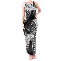 New Zealand Rugby Pacific Personalised Tank Maxi Dress All Black Maori Pasifika Fern Pattern