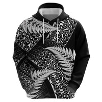 New Zealand Rugby Pacific Personalised Zip Hoodie All Black Maori Pasifika Fern Pattern