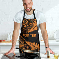New Zealand Rugby Pacific Personalised Apron All Gold Maori Pasifika Fern Pattern - Polynesian Pride