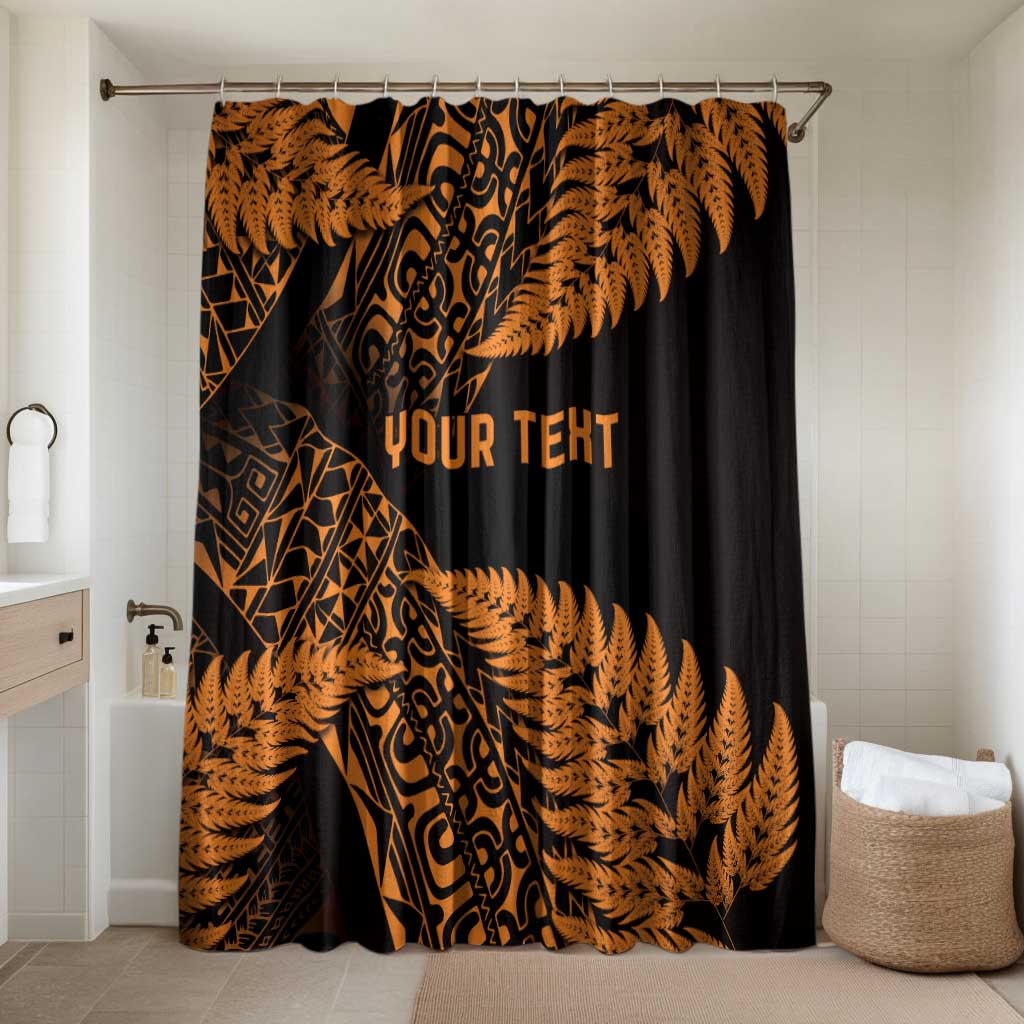 New Zealand Rugby Pacific Personalised Bathroom Set All Gold Maori Pasifika Fern Pattern - Polynesian Pride