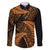 New Zealand Rugby Pacific Personalised Family Matching Off The Shoulder Long Sleeve Dress and Hawaiian Shirt All Gold Maori Pasifika Fern Pattern