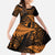 New Zealand Rugby Pacific Personalised Family Matching Summer Maxi Dress and Hawaiian Shirt All Gold Maori Pasifika Fern Pattern