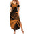 New Zealand Rugby Pacific Personalised Family Matching Summer Maxi Dress and Hawaiian Shirt All Gold Maori Pasifika Fern Pattern