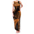New Zealand Rugby Pacific Personalised Family Matching Tank Maxi Dress and Hawaiian Shirt All Gold Maori Pasifika Fern Pattern