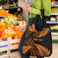 New Zealand Rugby Pacific Personalised Grocery Bag All Gold Maori Pasifika Fern Pattern