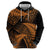 New Zealand Rugby Pacific Personalised Hoodie All Gold Maori Pasifika Fern Pattern