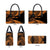 New Zealand Rugby Pacific Personalised Leather Bag All Gold Maori Pasifika Fern Pattern - Polynesian Pride