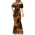 New Zealand Rugby Pacific Personalised Mermaid Dress All Gold Maori Pasifika Fern Pattern