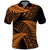 New Zealand Rugby Pacific Personalised Polo Shirt All Gold Maori Pasifika Fern Pattern