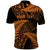 New Zealand Rugby Pacific Personalised Polo Shirt All Gold Maori Pasifika Fern Pattern