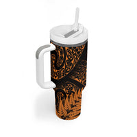 New Zealand Rugby Pacific Personalised Tumbler With Handle All Gold Maori Pasifika Fern Pattern