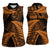New Zealand Rugby Pacific Personalised Women Sleeveless Polo Shirt All Gold Maori Pasifika Fern Pattern