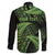 New Zealand Rugby Pacific Personalised Family Matching Off Shoulder Short Dress and Hawaiian Shirt All Lime Maori Pasifika Fern Pattern