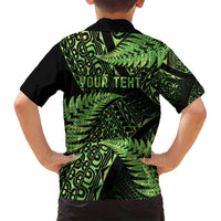 New Zealand Rugby Pacific Personalised Family Matching Puletasi and Hawaiian Shirt All Lime Maori Pasifika Fern Pattern