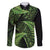 New Zealand Rugby Pacific Personalised Family Matching Short Sleeve Bodycon Dress and Hawaiian Shirt All Lime Maori Pasifika Fern Pattern