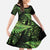 New Zealand Rugby Pacific Personalised Family Matching Summer Maxi Dress and Hawaiian Shirt All Lime Maori Pasifika Fern Pattern