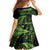 New Zealand Rugby Pacific Personalised Family Matching Summer Maxi Dress and Hawaiian Shirt All Lime Maori Pasifika Fern Pattern