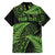 New Zealand Rugby Pacific Personalised Family Matching Summer Maxi Dress and Hawaiian Shirt All Lime Maori Pasifika Fern Pattern