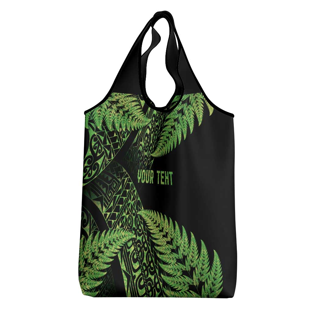 New Zealand Rugby Pacific Personalised Grocery Bag All Lime Maori Pasifika Fern Pattern