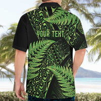New Zealand Rugby Pacific Personalised Hawaiian Shirt All Lime Maori Pasifika Fern Pattern