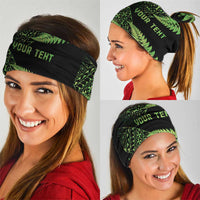 New Zealand Rugby Pacific Personalised Neck Gaiter All Lime Maori Pasifika Fern Pattern - Polynesian Pride