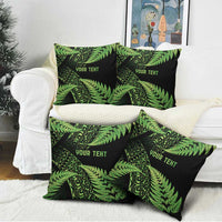 New Zealand Rugby Pacific Personalised Pillow Cover All Lime Maori Pasifika Fern Pattern - Polynesian Pride