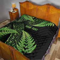 New Zealand Rugby Pacific Personalised Quilt All Lime Maori Pasifika Fern Pattern
