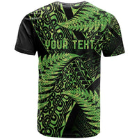 New Zealand Rugby Pacific Personalised T Shirt All Lime Maori Pasifika Fern Pattern