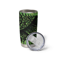 New Zealand Rugby Pacific Personalised Tumbler Cup All Lime Maori Pasifika Fern Pattern