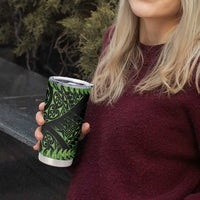 New Zealand Rugby Pacific Personalised Tumbler Cup All Lime Maori Pasifika Fern Pattern