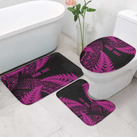 New Zealand Rugby Pacific Personalised Bathroom Set All Pink Maori Pasifika Fern Pattern - Polynesian Pride