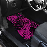 New Zealand Rugby Pacific Personalised Car Mats All Pink Maori Pasifika Fern Pattern
