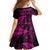 New Zealand Rugby Pacific Personalised Family Matching Summer Maxi Dress and Hawaiian Shirt All Pink Maori Pasifika Fern Pattern