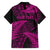 New Zealand Rugby Pacific Personalised Family Matching Summer Maxi Dress and Hawaiian Shirt All Pink Maori Pasifika Fern Pattern