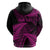 New Zealand Rugby Pacific Personalised Hoodie All Pink Maori Pasifika Fern Pattern
