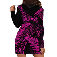 New Zealand Rugby Pacific Personalised Hoodie Dress All Pink Maori Pasifika Fern Pattern
