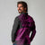 New Zealand Rugby Pacific Personalised Long Sleeve Polo Shirt All Pink Maori Pasifika Fern Pattern