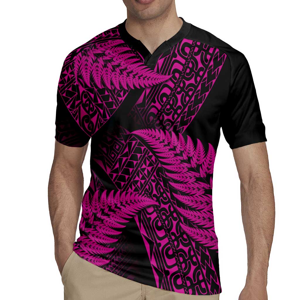 New Zealand Rugby Pacific Personalised Rugby Jersey All Pink Maori Pasifika Fern Pattern