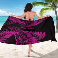 New Zealand Rugby Pacific Personalised Sarong All Pink Maori Pasifika Fern Pattern