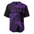 New Zealand Rugby Pacific Personalised Baseball Jersey All Purple Maori Pasifika Fern Pattern