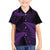New Zealand Rugby Pacific Personalised Family Matching Off The Shoulder Long Sleeve Dress and Hawaiian Shirt All Purple Maori Pasifika Fern Pattern