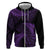 New Zealand Rugby Pacific Personalised Hoodie All Purple Maori Pasifika Fern Pattern