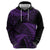 New Zealand Rugby Pacific Personalised Hoodie All Purple Maori Pasifika Fern Pattern